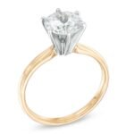 3 CT Certified Diamond Solitaire Engagement Ring in 14K Gold (I/I2) - Image 2
