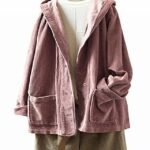 Women Vintage Corduroy Coat Casual Loose Jacket Plus