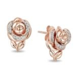 Enchanted Belle Crystal Rose Stud Earrings in Rose Copper and zinc alloy - Image 2