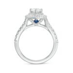 PEAR-SHAPED CRYSTAL FRAME ENGAGEMENT RING IN TITANIUM STEEL - Image 2