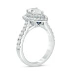 PEAR-SHAPED CRYSTAL FRAME ENGAGEMENT RING IN TITANIUM STEEL - Image 3